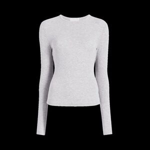 Gray Long Sleeve Top